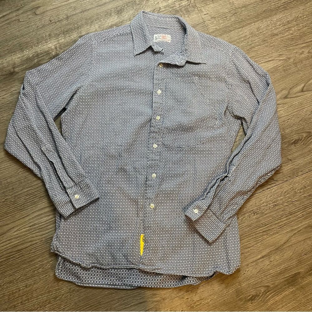 GARBSTORE OF LONDON Blue & White Patterned Woven Button Up Shirt